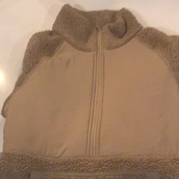Girlfriend Collective Half-zip Fleece Jacket Mushroom Brown Size 3 (Small) - Picture 6 of 8